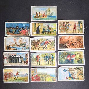 13 Antique Tobacco Silks, Collectable Tobacciana Canadian History Series, Canada